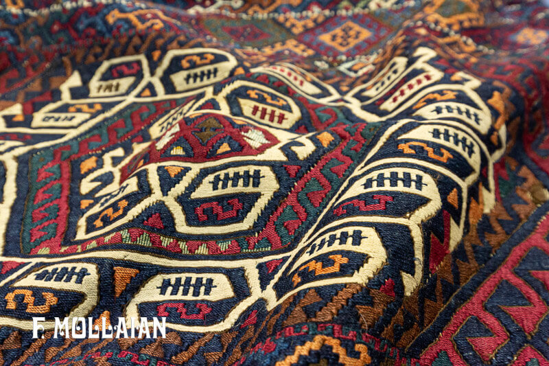 Tappeto Antico Turco Sella (Chanta) Sivas con Kilim a dietro n°:63550807